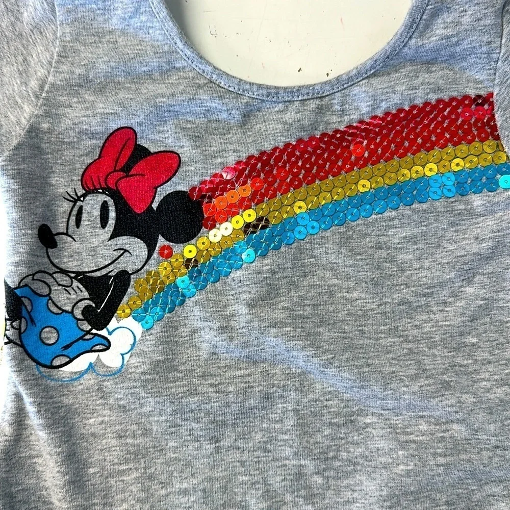 Disney Store Minnie Mouse Rainbow Sequin Gymnastics Dance Leotard 3